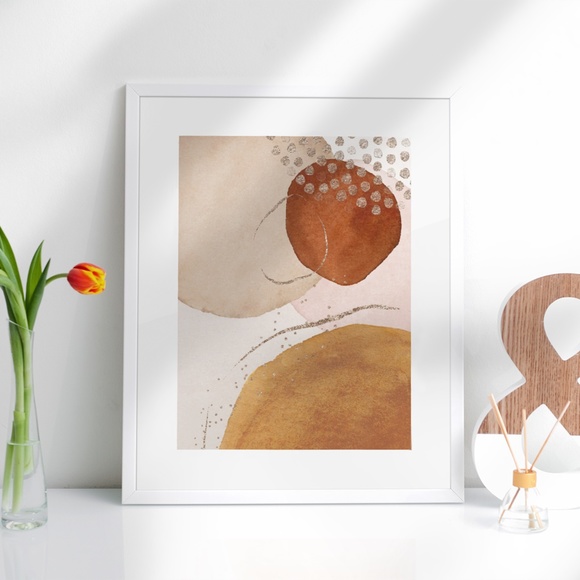 Modern Abstract Shape Wall Art Print Unframed - Picture 6 of 7